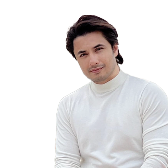 Ali Zafar Wearing a white t-shirt