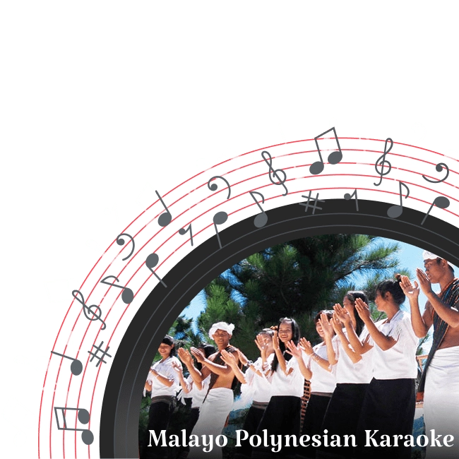 Group performing traditional dance for  Malayo Polynesian karaoke Category