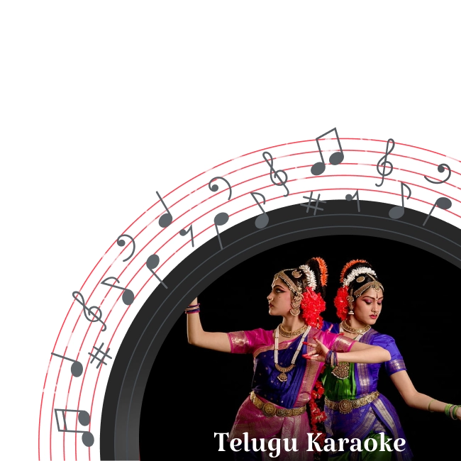Two women performing a classical Telugu dance in traditional attire